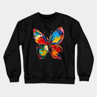 Butterfly Colorful Pop Art Design Animal Lover Gift Idea Crewneck Sweatshirt